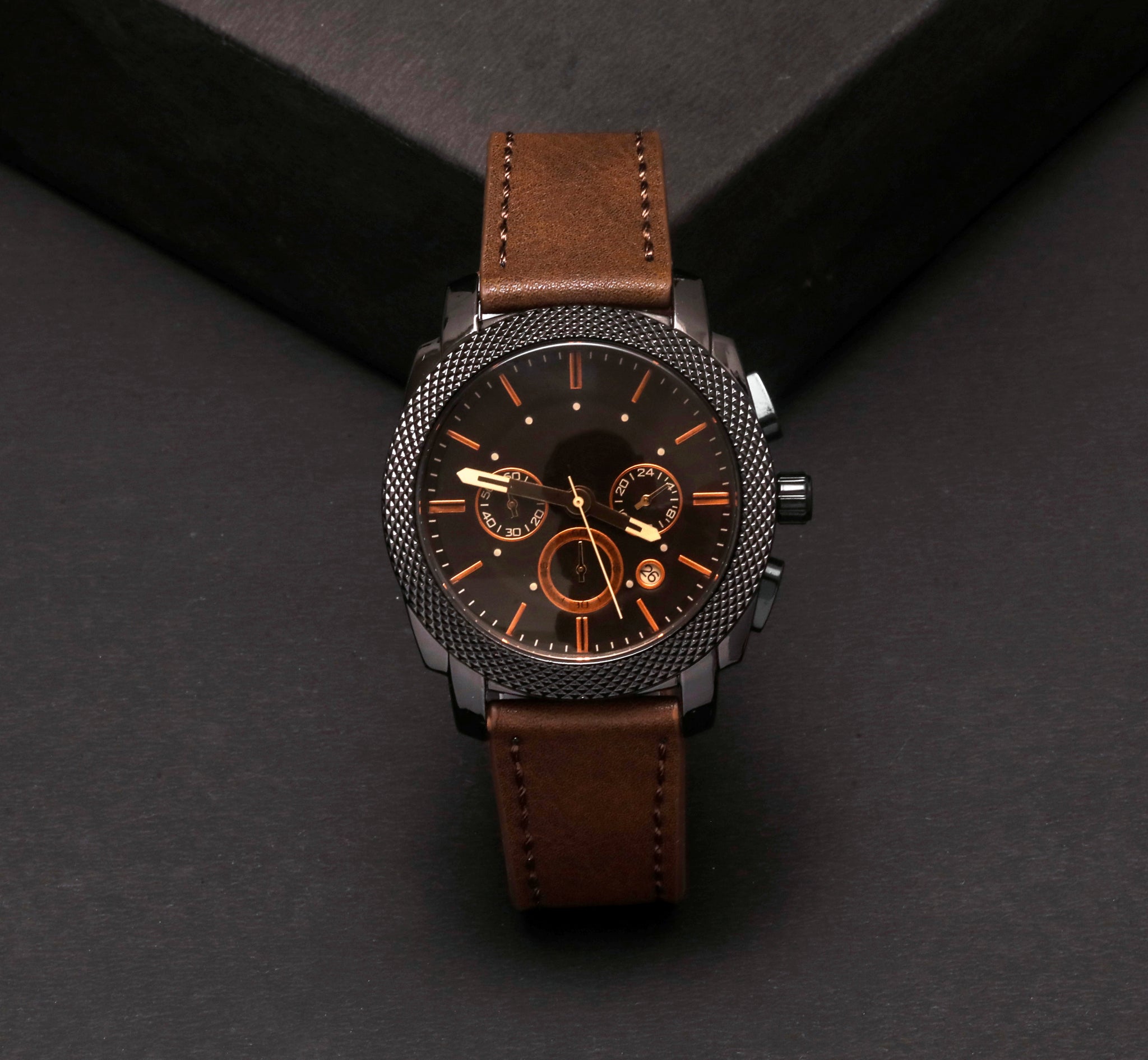 Black Moon Brown Leather Belt Watch