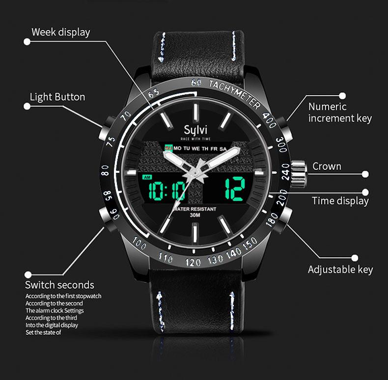 Casual Look Premium Collection Black Analog-digital Watch-for Boys
