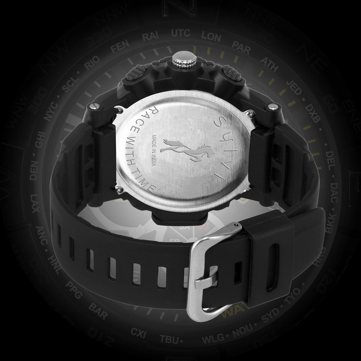 Sports Analog Multi Functional Black Analog Digital Watch-for Men